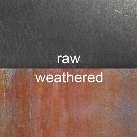 weathered sheet metal|what is core 10 steel.